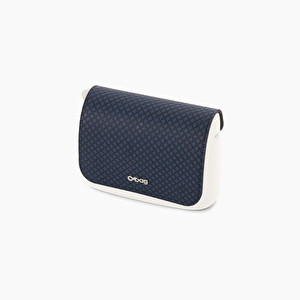 Rabat texture check bleu marine O pocket - O bag