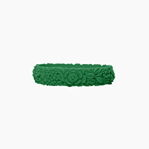 [CH_IT] - O bracelet flower slim emerald - O bag