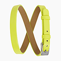 Strap synthetic fabric double round fluo yellow O click shift | O bag